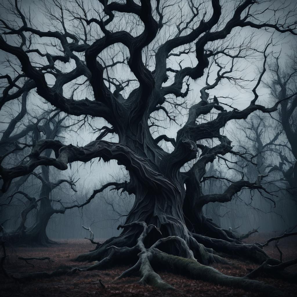 Macabre Decay: Shadows of a Tree