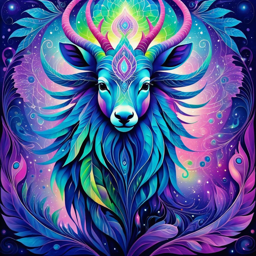 Mystical Psychedelic Spirit Animal Art