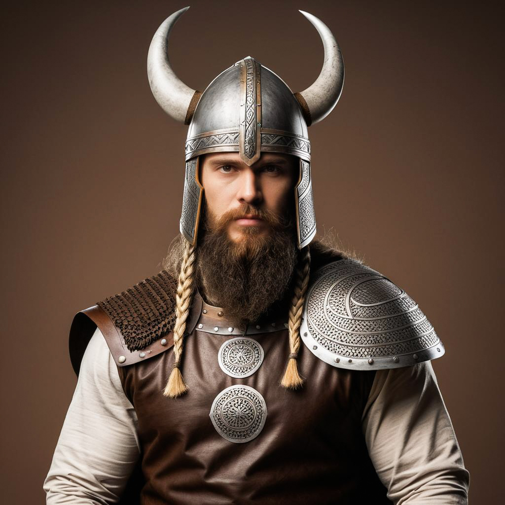 Proud Viking Chieftain in Chainmail