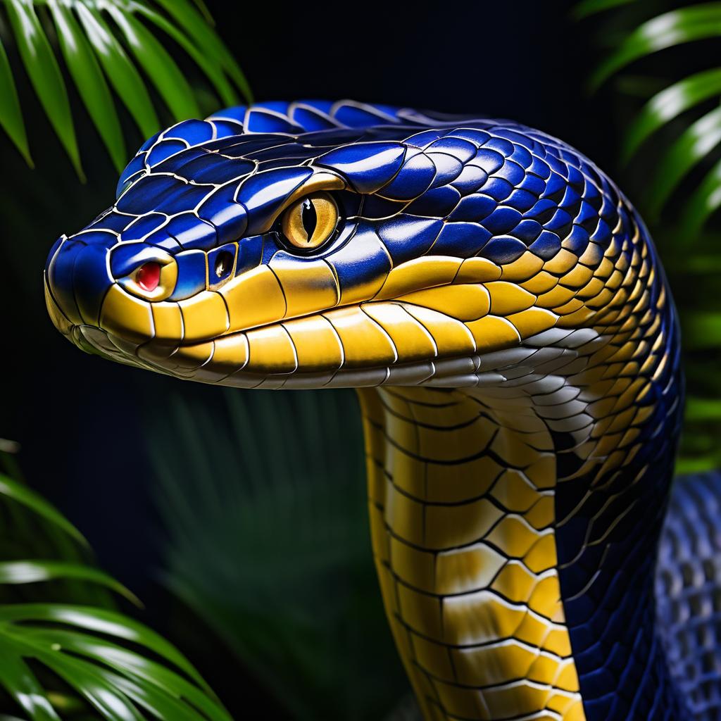 Majestic King Cobra Portrait in Detail