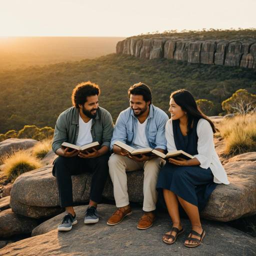 Diverse Friends Studying the Bible Together