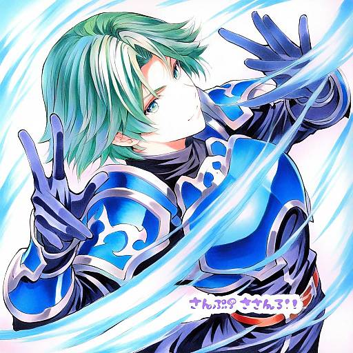 Illustration of Alm (fire emblem), fire emblem in the style of Yqgkg