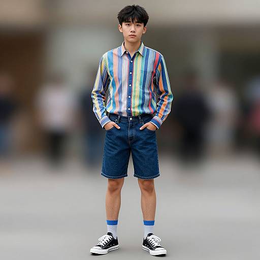 Realistic Male in Steve's Blue Outfit