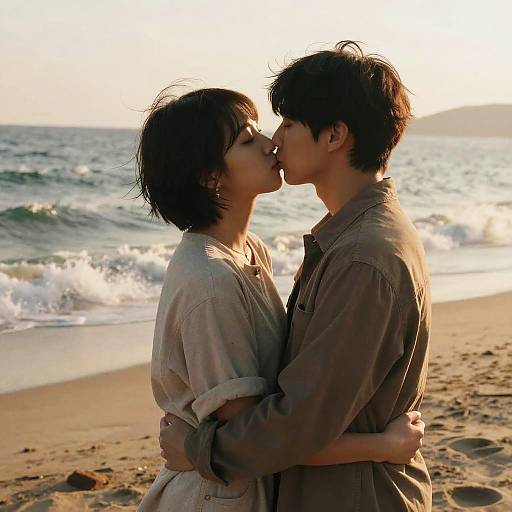 Jungkook's Tender Beach Embrace