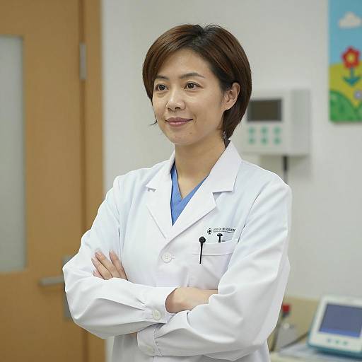 Confident Female Doctor in Professional Setting