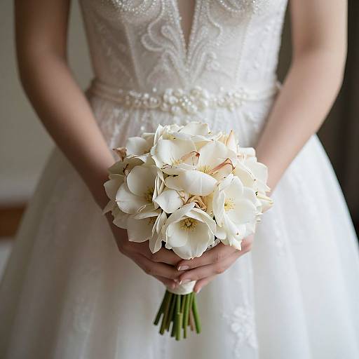 Ethereal Serenity with Bridal Bouquet