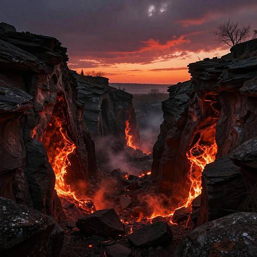 Molten Ravine Gothic Horror Scene