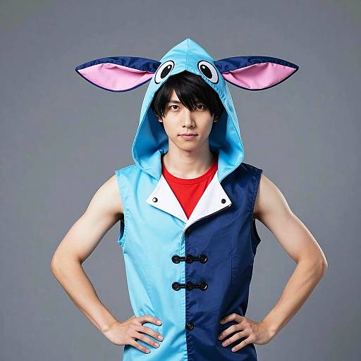 Colorful Playful Hooded Costume Portrait