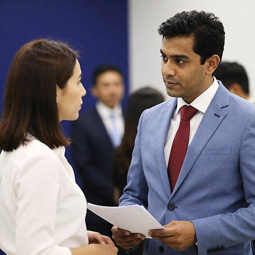 Business Discussion Between Man and Woman