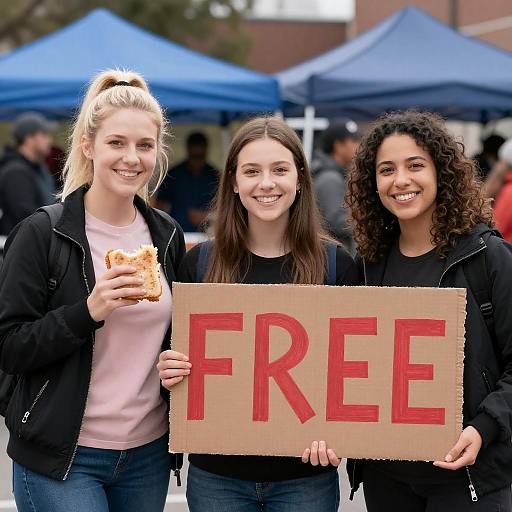 Empowered Women at a Vibrant Protest