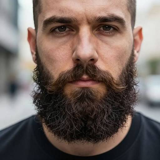 Rugged No-Mustache Beard Portrait