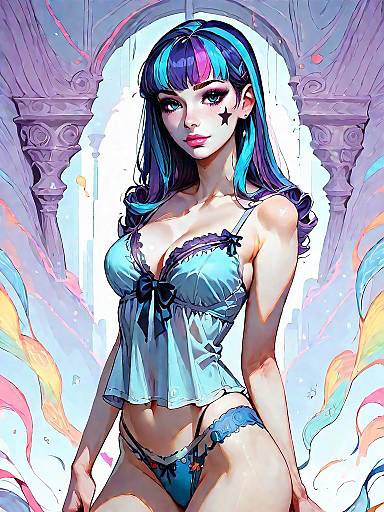 Midnight Blue Velvet Lingerie Set Design