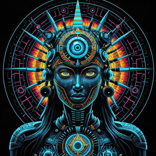 Cybernetic Mayan Female God
