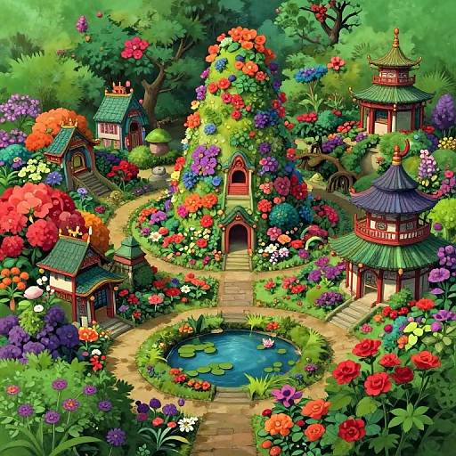Miyazaki-Inspired Fantastical Garden