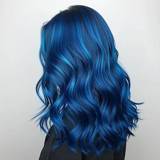 Ocean Blue Curly Hair Transformation