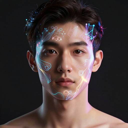 Futuristic AI Digital Portrait Art