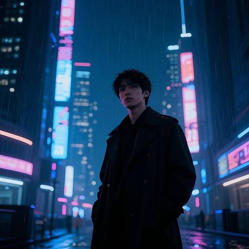 Diisuke in Neon Cyberpunk City