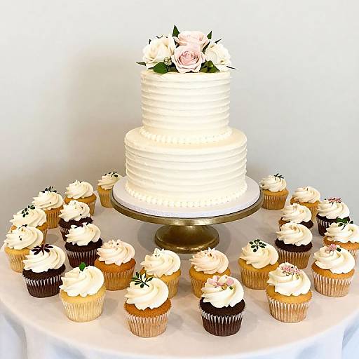 Creative Cupcake Wedding Cake Layout