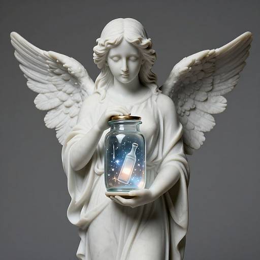 Weeping Angel with Starlight Jar