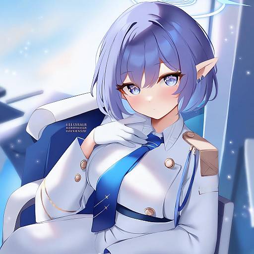 Illustration of Aoi (blue archive), blue archive in the style of Squchan