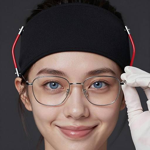 Close-Up of Woman with Unique Accessories
