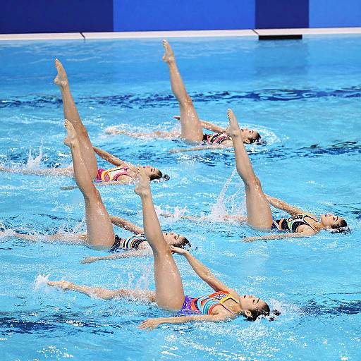 Synchronized Swimming Legs in Motion