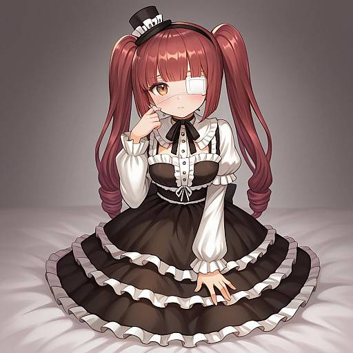 Illustration of Hanazono yurine, jashin-chan dropkick in the style of Sookmo