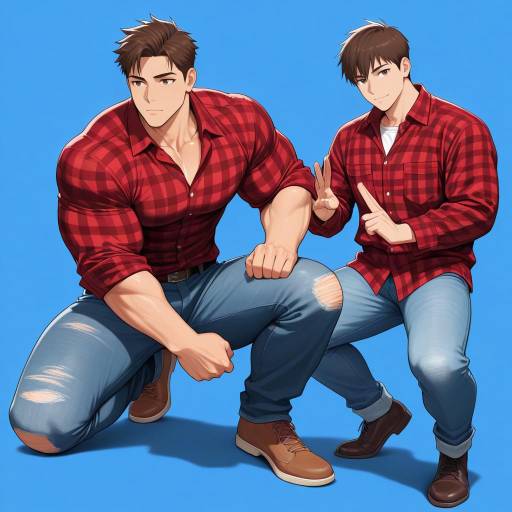 Muscular Boys with Empathetic Gesture Muscular Boys with Empathetic Gesture