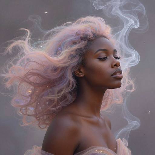 Dreamy Portrait of Black Woman