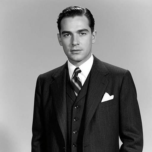 Classic Black and White Vintage Portrait