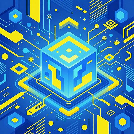 Futuristic Cyberpunk Geometric Design