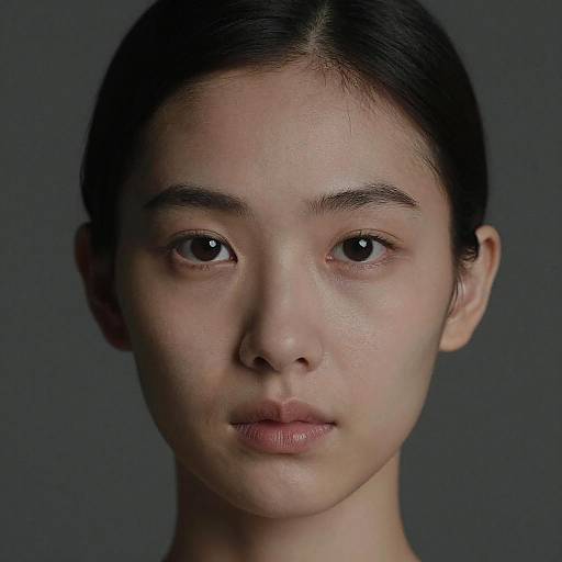 Cinematic Dark Grey Closeup Portrait