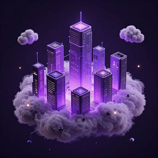 Cyberpunk AI GPU Cloudscape