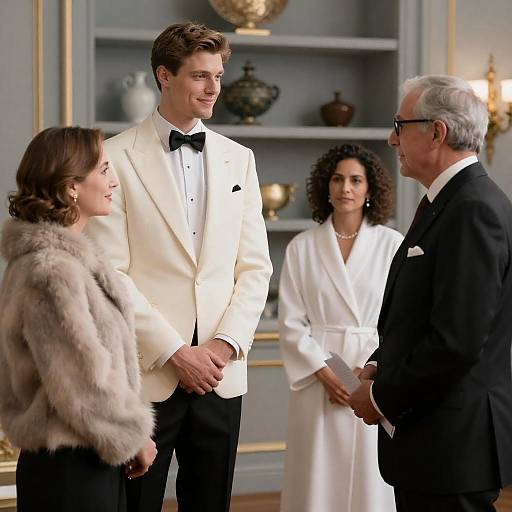 Elegant Formal Portrait of Four Individuals