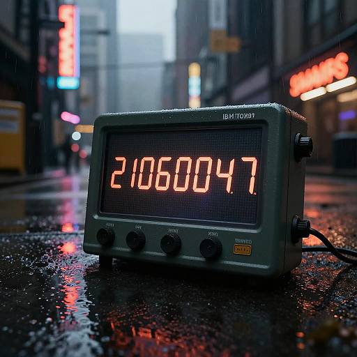 Dystopian Cyberpunk Clock Scene