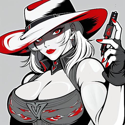 Illustration of Ashe (overwatch), overwatch in the style of Sakakiba misogi