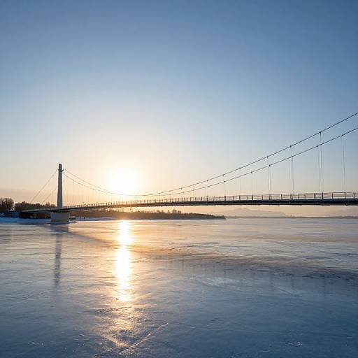 Ethereal Ice Bridge Between Earth and Sky