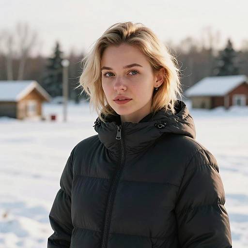 Realistic Portrait of Young Russian Woman