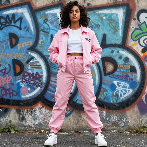 80s Hip Hop Style Woman Pose