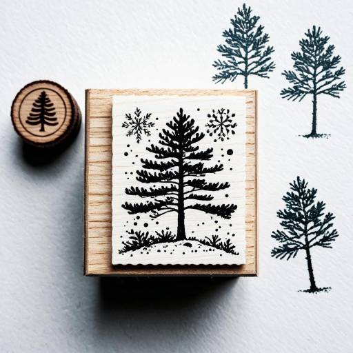 Scandinavian Minimalist Pine Tree Rubber Stamp