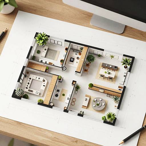 Futuristic Smart Home Floor Plan AI