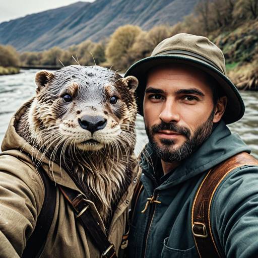 Selfie with Otter at Riverbank