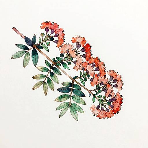 Manzanita Branch Line Art Silhouette