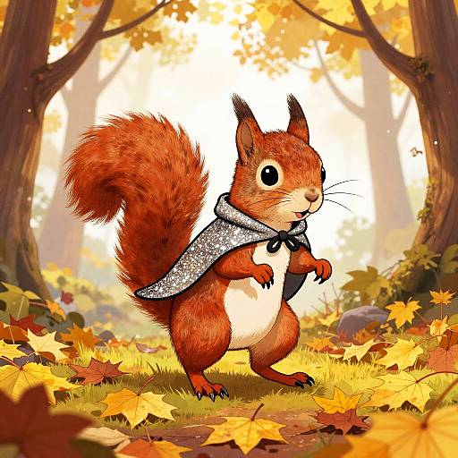 Tim Burton Style Sparkly Squirrel