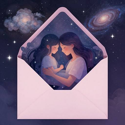 Dreamer Embraced by Cosmic Clouds