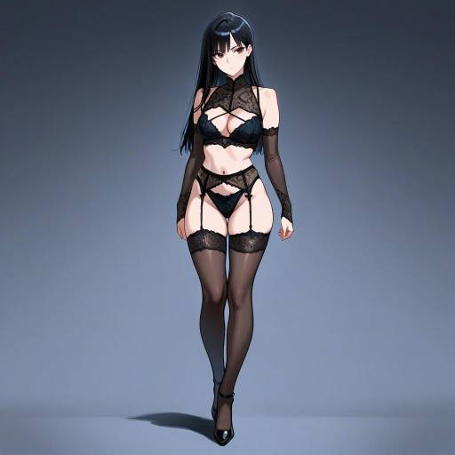 Elegant Woman in Intricate Lingerie Elegant Woman in Intricate Lingerie