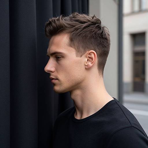 Stylish Side Part Curtain Haircut