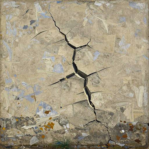Expressionist Cracked Ancient Wall