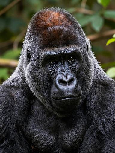 Introspective Mountain Gorilla Portrait