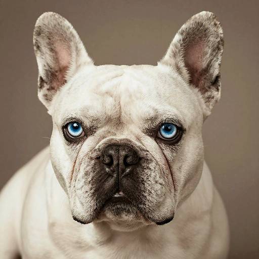 White French Bulldog Close-Up Portrait